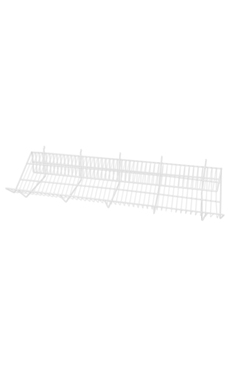 48"L x 12"D x 6"H Downslope Shelves- White
