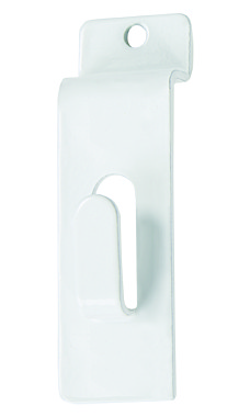 White Notch Hook for Slatwall