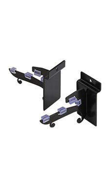 Boutique Black Glass Shelf Bracket for Slatwall Boutique Black Glass Shelf Bracket for Slatwall