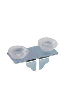 Rear/Center Glass Shelf Clips With Rubber Bumpers Rear/Center Glass Shelf Clips With Rubber Bumpers