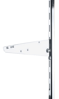10 inch Chrome Knife Bracket for Slotted Standard - 1 inch slots 2 inch on center 10 inch Chrome Knife Bracket for Slotted Standard - 1 inch slots 2 inch on center