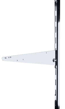 14 inch Chrome Knife Bracket for Slotted Standard - 1 inch slots 2 inch on center 14 inch Chrome Knife Bracket for Slotted Standard - 1 inch slots 2 inch on center
