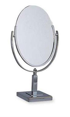 Tilting Oval Counter Mirrors With Square Base