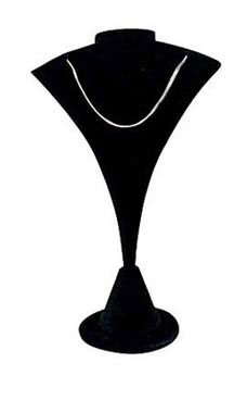 Black Velvet Fan Shaped Necklace Stands Black Velvet Fan Shaped Necklace Stands