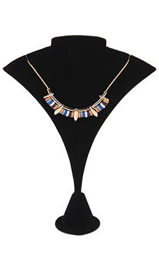 Black Velvet Fan Shaped Necklace Stands Black Velvet Fan Shaped Necklace Stands