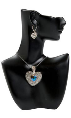 Small Side Profile Black Earring/Necklace Display