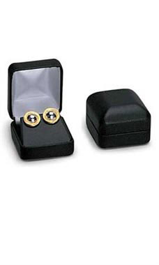 Black Faux Leather Earring Jewelry Boxes Black Faux Leather Earring Jewelry Boxes