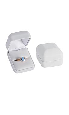 White Faux Leather Ring Jewelry Boxes White Faux Leather Ring Jewelry Boxes