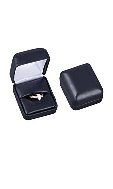 Black Faux Leather Ring Jewelry Boxes Black Faux Leather Ring Jewelry Boxes