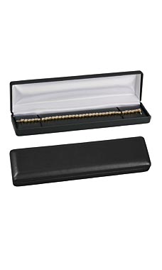 Black Faux Leather Bracelet/Watch Jewelry Boxes