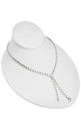 White Faux Leather Necklace Busts White Faux Leather Necklace Busts