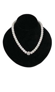 Necklace Bust for Slatwall- Black Velvet Necklace Bust for Slatwall- Black Velvet