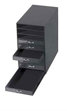 10 Drawer Black Leatherette Jewelry Storage Organizer - 55397 10 Drawer Black Leatherette Jewelry Storage Organizer - 55397