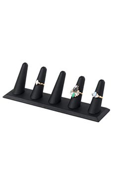 Five Finger Displays - Black Faux Leather Five Finger Displays - Black Faux Leather