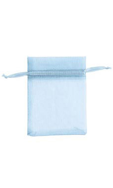 Aqua Organza Bags 3" X 4"