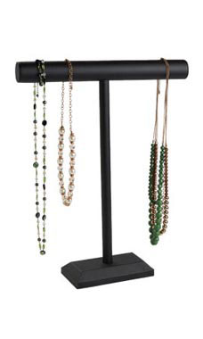 Large Black Faux Leather T-Bar Display Large Black Faux Leather T-Bar Display