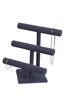 3-Tier Slate Blue Faux Suede Jewelry Display 3-Tier Slate Blue Faux Suede Jewelry Display