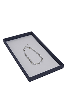 Large - Slate Blue Faux Suede Jewelry Tray Large - Slate Blue Faux Suede Jewelry Tray