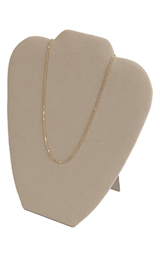 Khaki Faux Suede Necklace Display Easel Khaki Faux Suede Necklace Display Easel