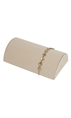 Half Moon Khaki Faux Suede Bracelet Display Half Moon Khaki Faux Suede Bracelet Display