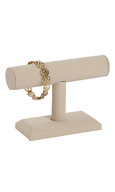 Small - Khaki Faux Suede T-Bar Display Small - Khaki Faux Suede T-Bar Display