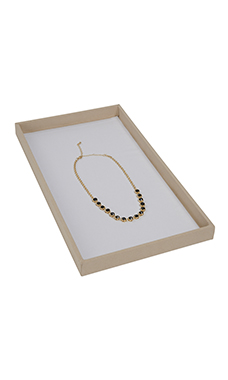 Large - Khaki Faux Suede Jewelry Tray Large - Khaki Faux Suede Jewelry Tray
