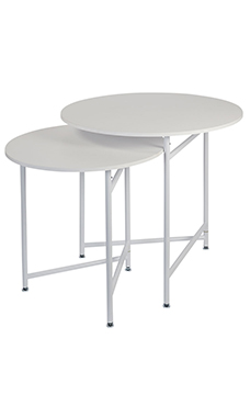Round Nesting White Tables Round Nesting White Tables