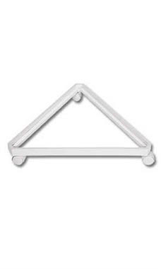 Triangular White Wire Grid Wall Display Bases