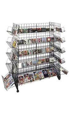 CD/DVD Grid Retail Gondolas - Black CD/DVD Grid Retail Gondolas - Black
