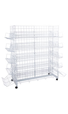 CD/DVD Retail Grid Gondolas - White CD/DVD Retail Grid Gondolas - White