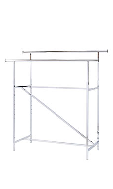 Double-Rail Clothing Rack with Z Brace Double-Rail Clothing Rack with Z Brace