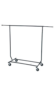 Black Single-Rail Collapsible Salesman Rack Black Single-Rail Collapsible Salesman Rack