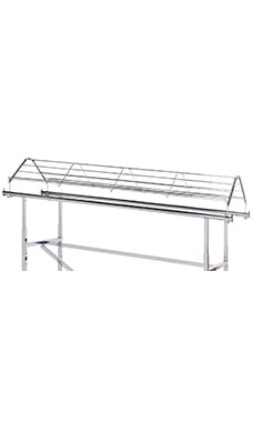 Chrome Shoe Topper for Double-Rail Clothing Rack