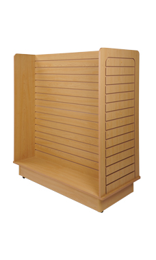 Slatwall Gondola Unit With Casters - Maple