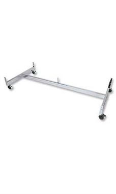 Chrome Retail Grid Gondola Bases with Casters