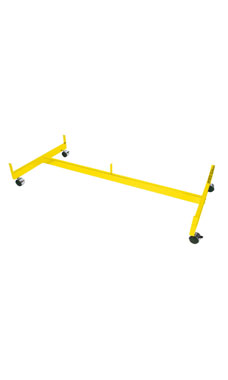 Made to Order 48"L Wire Grid Gondola Base with Casters - Bright Yellow