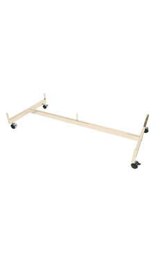 Made to Order 48"L Wire Grid Gondola Base with Casters - Stoney White