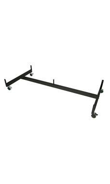 Made to Order 48"L Wire Grid Gondola Base with Casters - Silver Vein