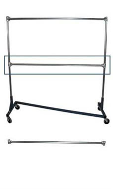Additional Hangrail Bar for Super Heavy Duty Z Truck Clothing Racks