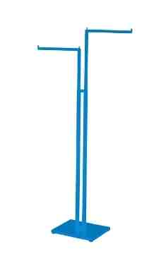 Made to Order Blue 2-Way Clothing Rack with Straight Arms Made to Order Blue 2-Way Clothing Rack with Straight Arms