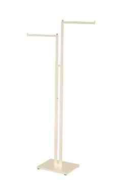 Made to Order Stoney White 2-Way Clothing Rack with Straight Arms