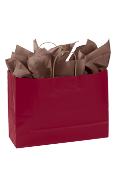 Brick Red Kraft Paper Shopping Bags - 16" x 6" x 12" Brick Red Kraft Paper Shopping Bags - 16" x 6" x 12"