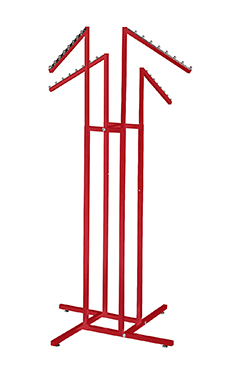 Made to Order Berry Red 4-Way Rack with Slant Arms Made to Order Berry Red 4-Way Rack with Slant Arms
