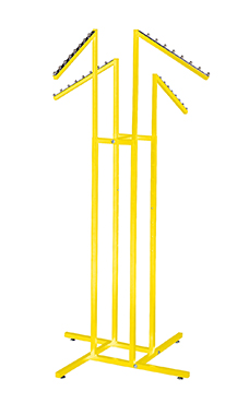 Made to Order Bright Yellow 4-Way Rack with Slant Arms Made to Order Bright Yellow 4-Way Rack with Slant Arms