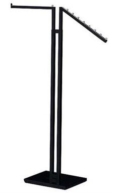 Black 2-Way Garment Racks with Straight & Slant Arms