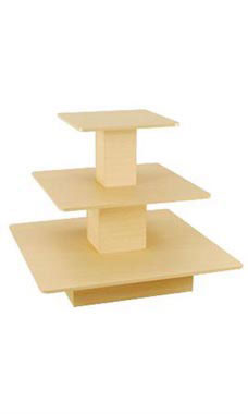 Economy 3-Tier Square Maple Table Economy 3-Tier Square Maple Table