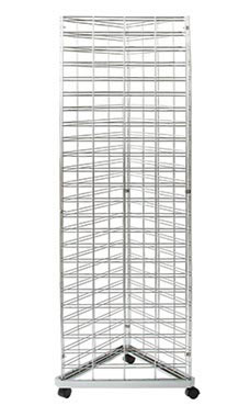 Chrome Triangle Slat Grid Tower - 6.5' Chrome Triangle Slat Grid Tower - 6.5'