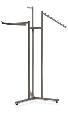 Boutique Raw Steel 3 Way Garment Racks