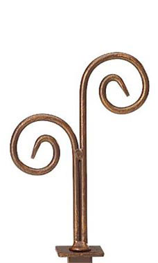 Boutique Square Cobblestone Double Curl Finials Boutique Square Cobblestone Double Curl Finials