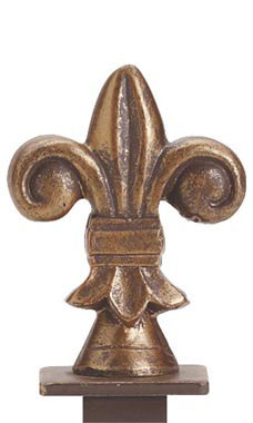 Cobblestone Fleur De Lis with a Square Fitting Cobblestone Fleur De Lis with a Square Fitting